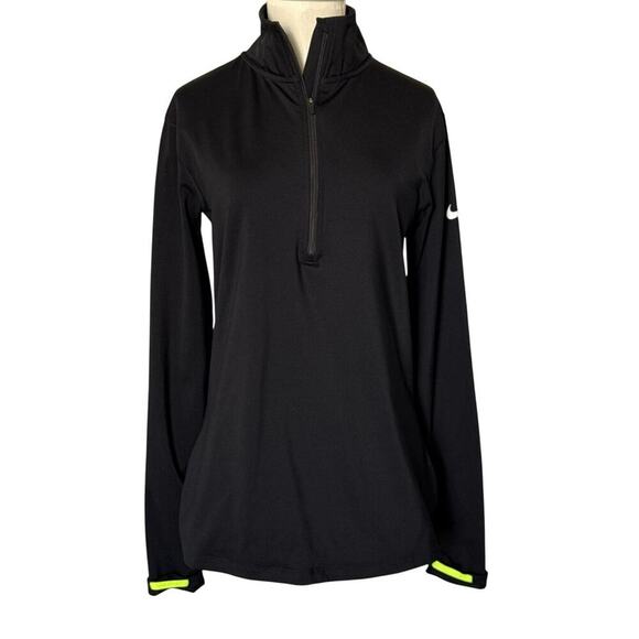 Nike Pro Dri Fit Long Sleeve Pullover 1/4 Zip Long Sleeve Activewear Womens L - Picture 1 of 12